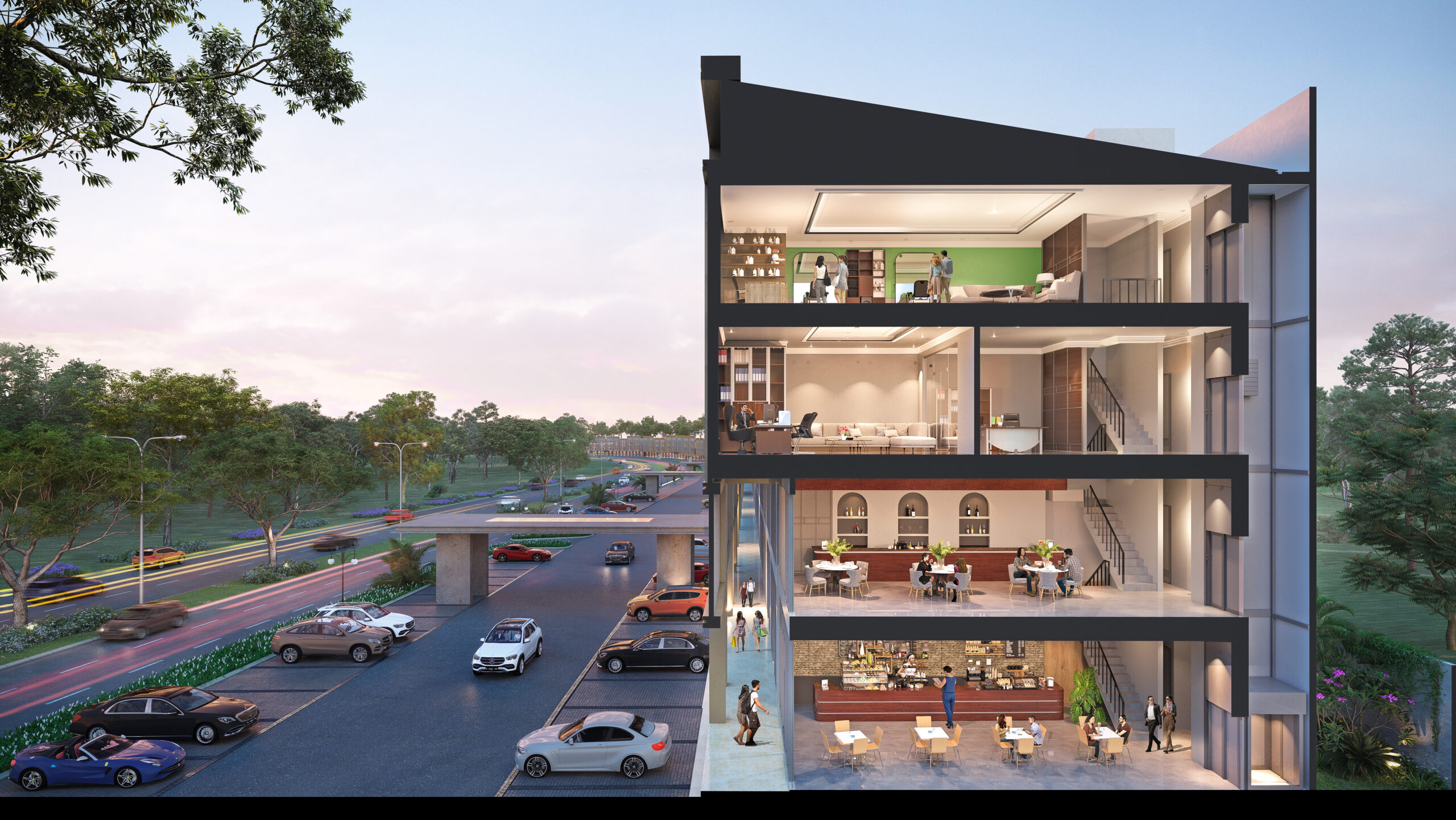 Interior Devant Business Loft lantai 1